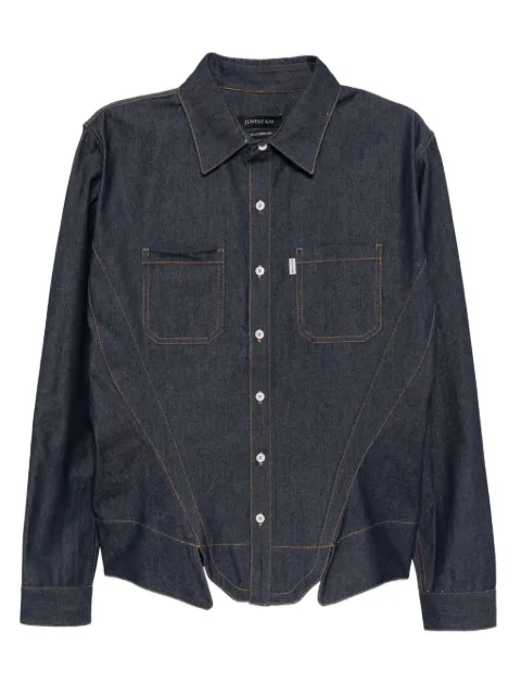 JUNTAE KIM corset-style denim shirt