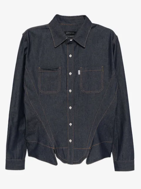 JUNTAE KIM corset-style denim shirt