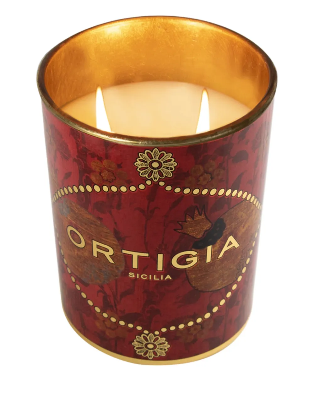 Ortigia Sicilia Melograno Candle (7cm X 8.5cm) In Red