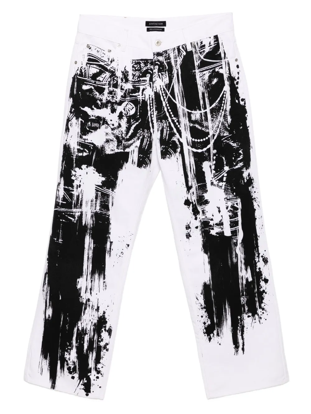 JUNTAE KIM jeans anchos trompe l'oeil | blanco | Image 1