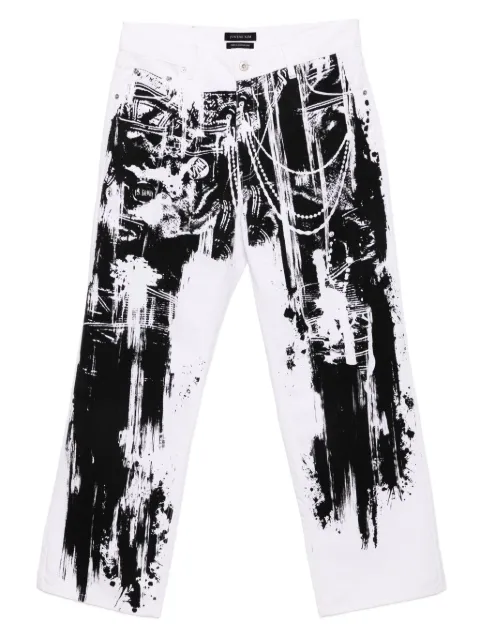 JUNTAE KIM Trompe L'oeil wide-leg jeans