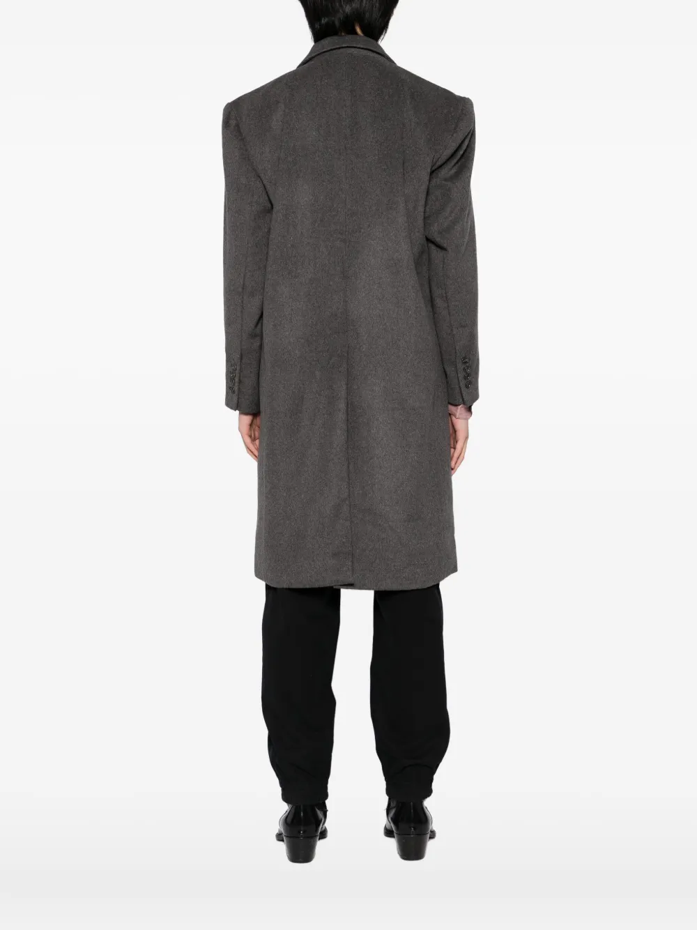 Juntae Kim Floral-embellishment Coat In Gray
