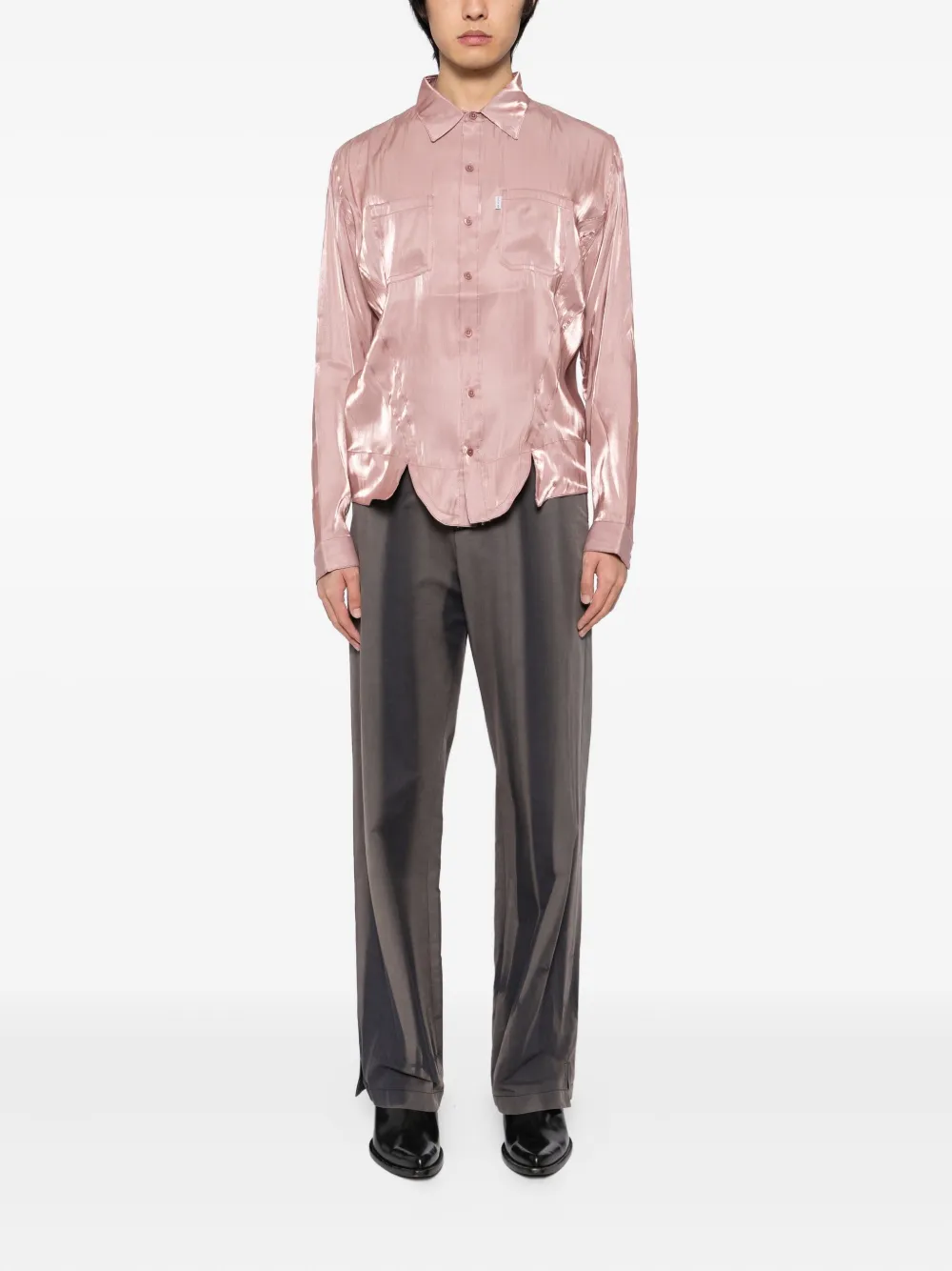 JUNTAE KIM corset-style shirt - Roze