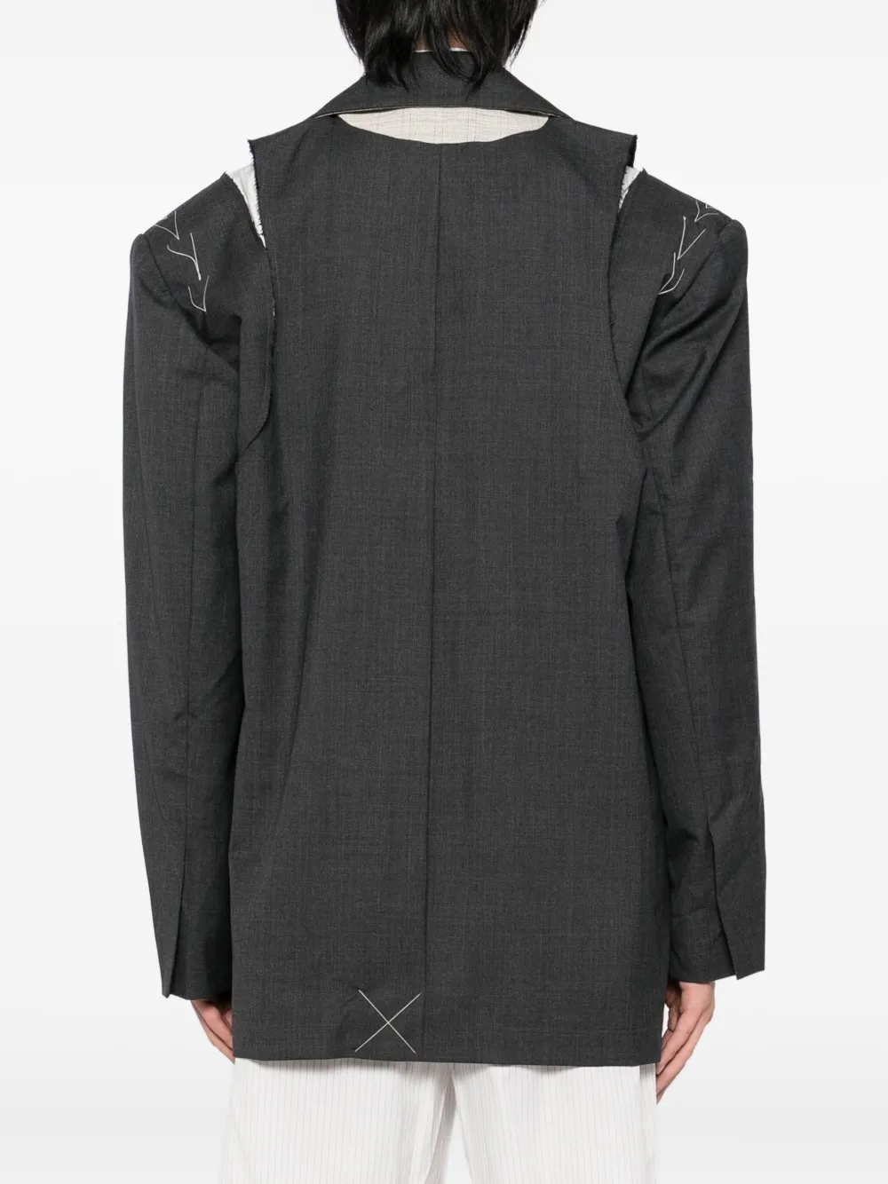 SONIA CARRASCO Gedeconstrueerde blazer Wit