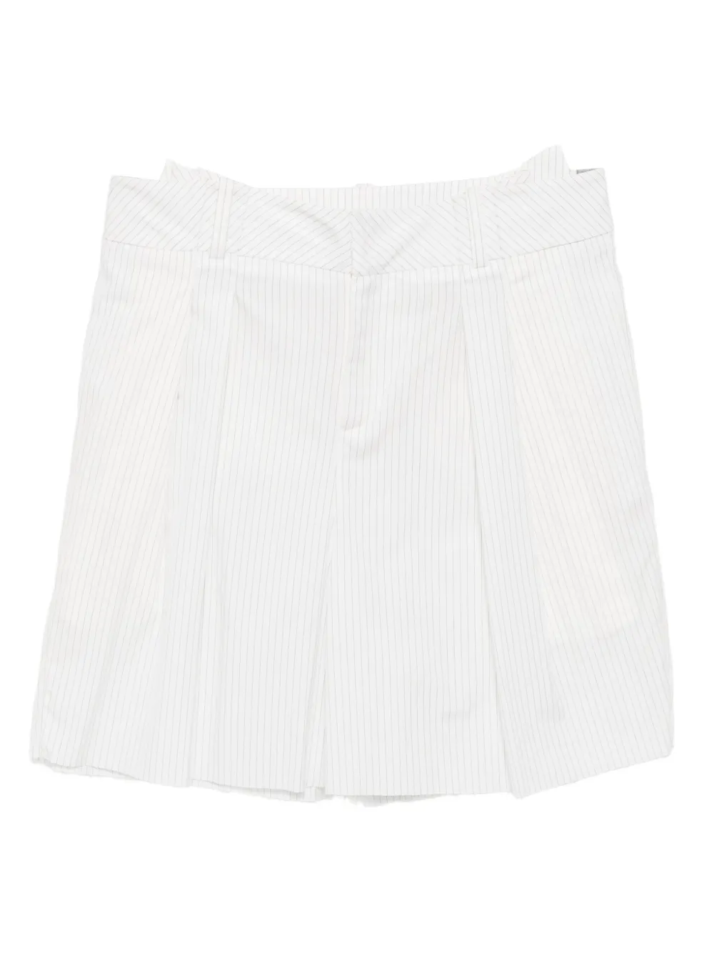 SONIA CARRASCO pinstriped Bermuda shorts | White | Image 1