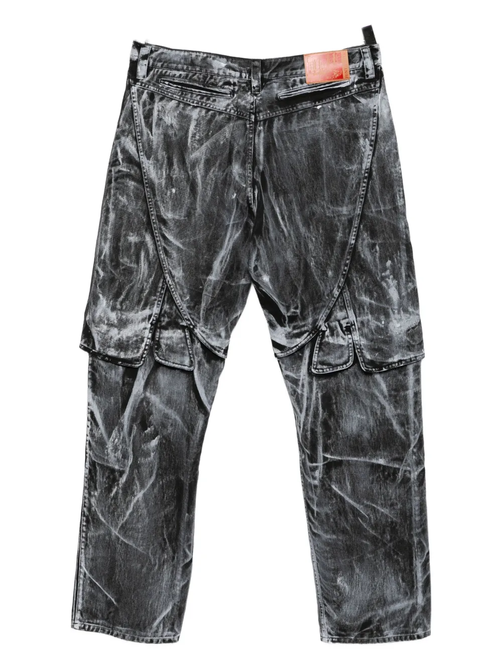 Juntae Kim Painted Petal Jeans In Gray