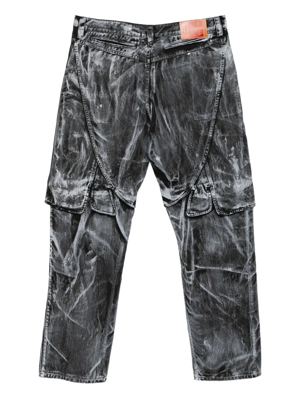 JUNTAE KIM Jeans met geverfde bloemblaadjes - Zwart