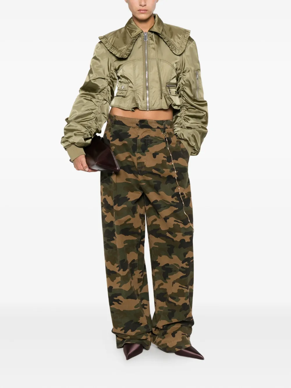 DARKPARK camouflage chain-detail trousers - Bruin