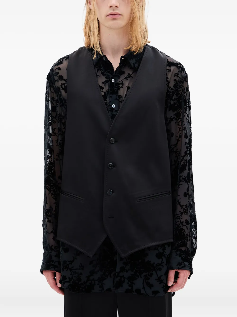 Ann Demeulemeester button-fastening waistcoat | Black | Image 1