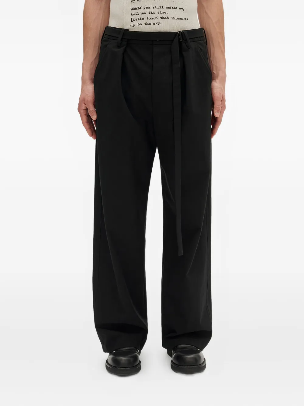 Ann Demeulemeester pleated-front trousers | Black | Image 1