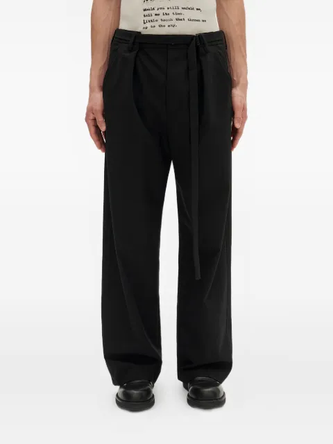 Ann Demeulemeester Pantaloni con pieghe e cintura