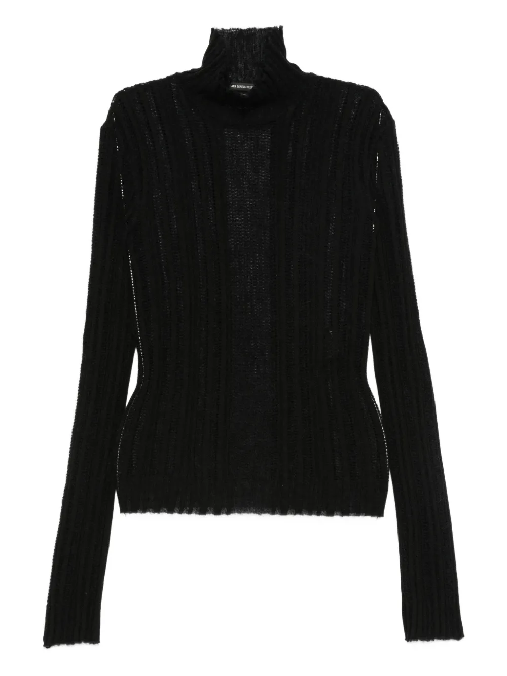 Ann Demeulemeester Ribbed Turtleneck Sweater In Black