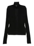 Ann Demeulemeester ribbed turtleneck sweater - Black