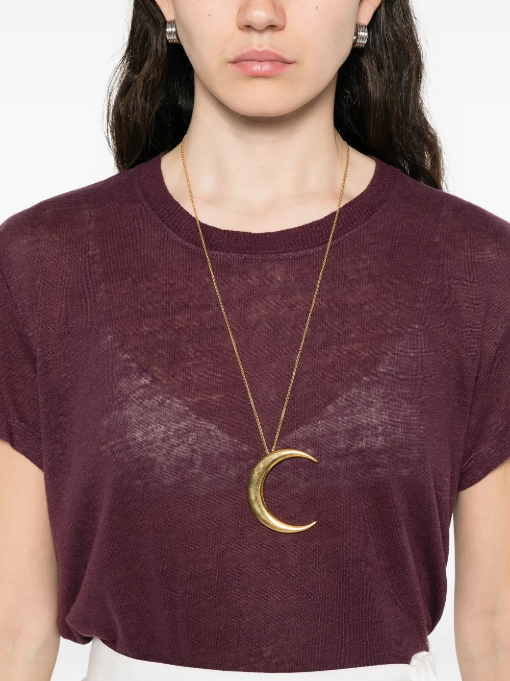 Iro Short-sleeve Linen T-shirt In Purple
