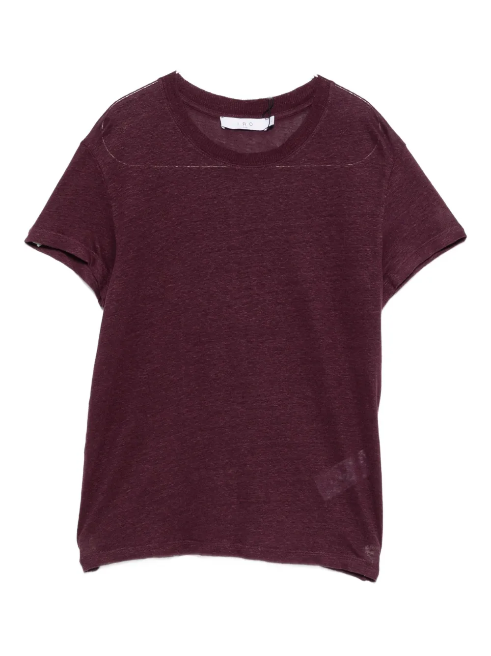 Iro Short-sleeve Linen T-shirt In Purple