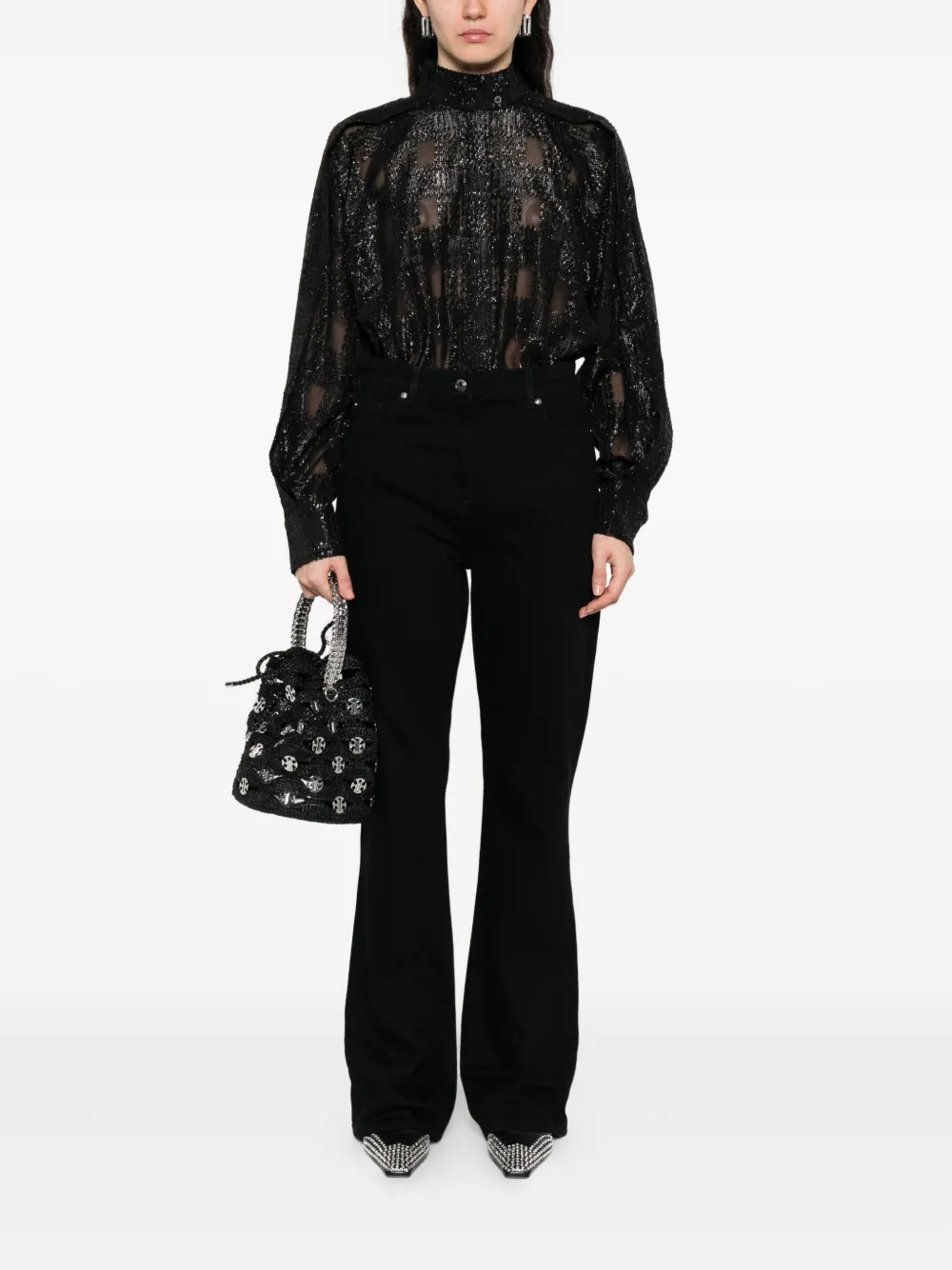 IRO button-fly jeans Zwart