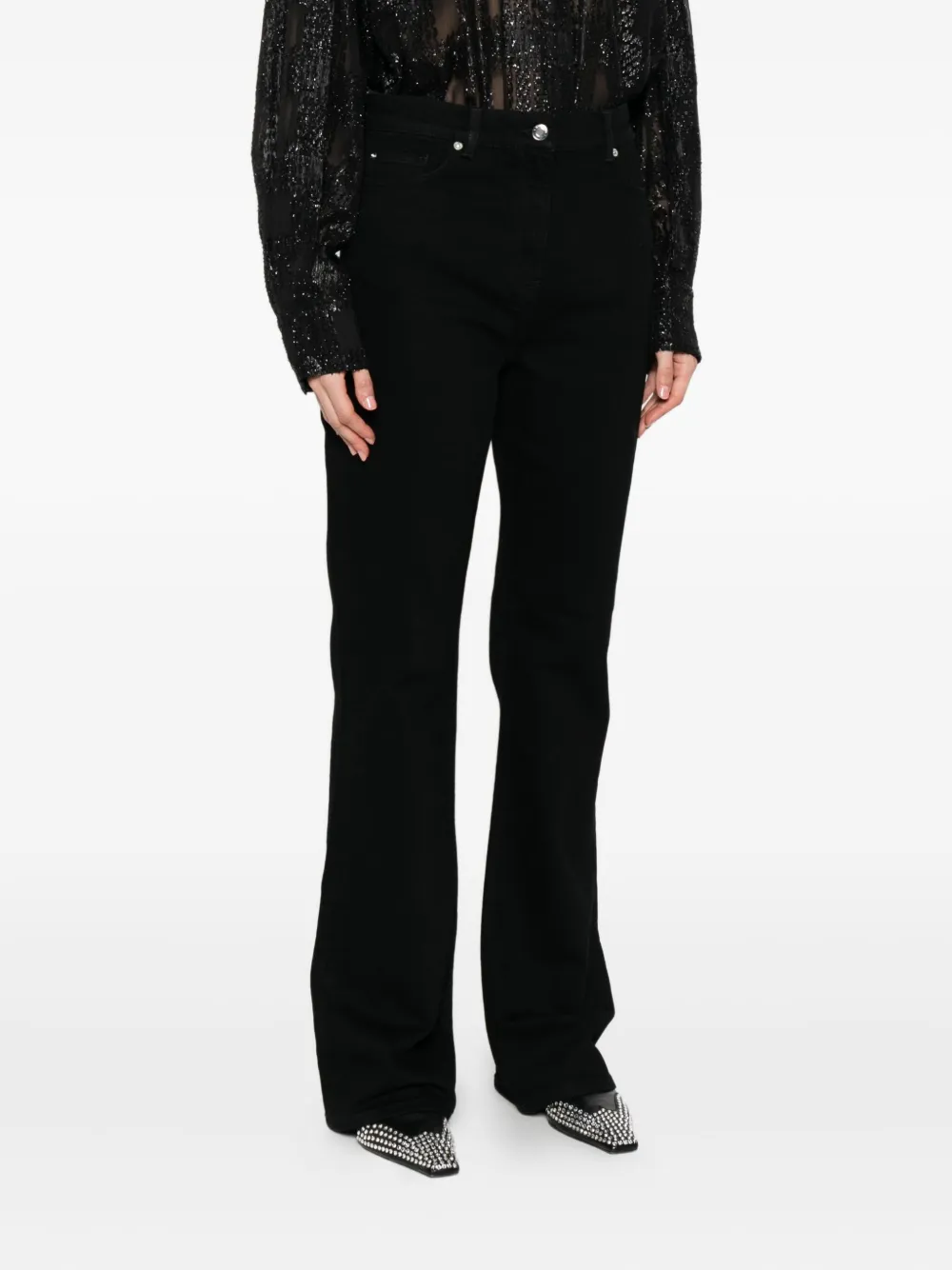 IRO button-fly jeans Zwart