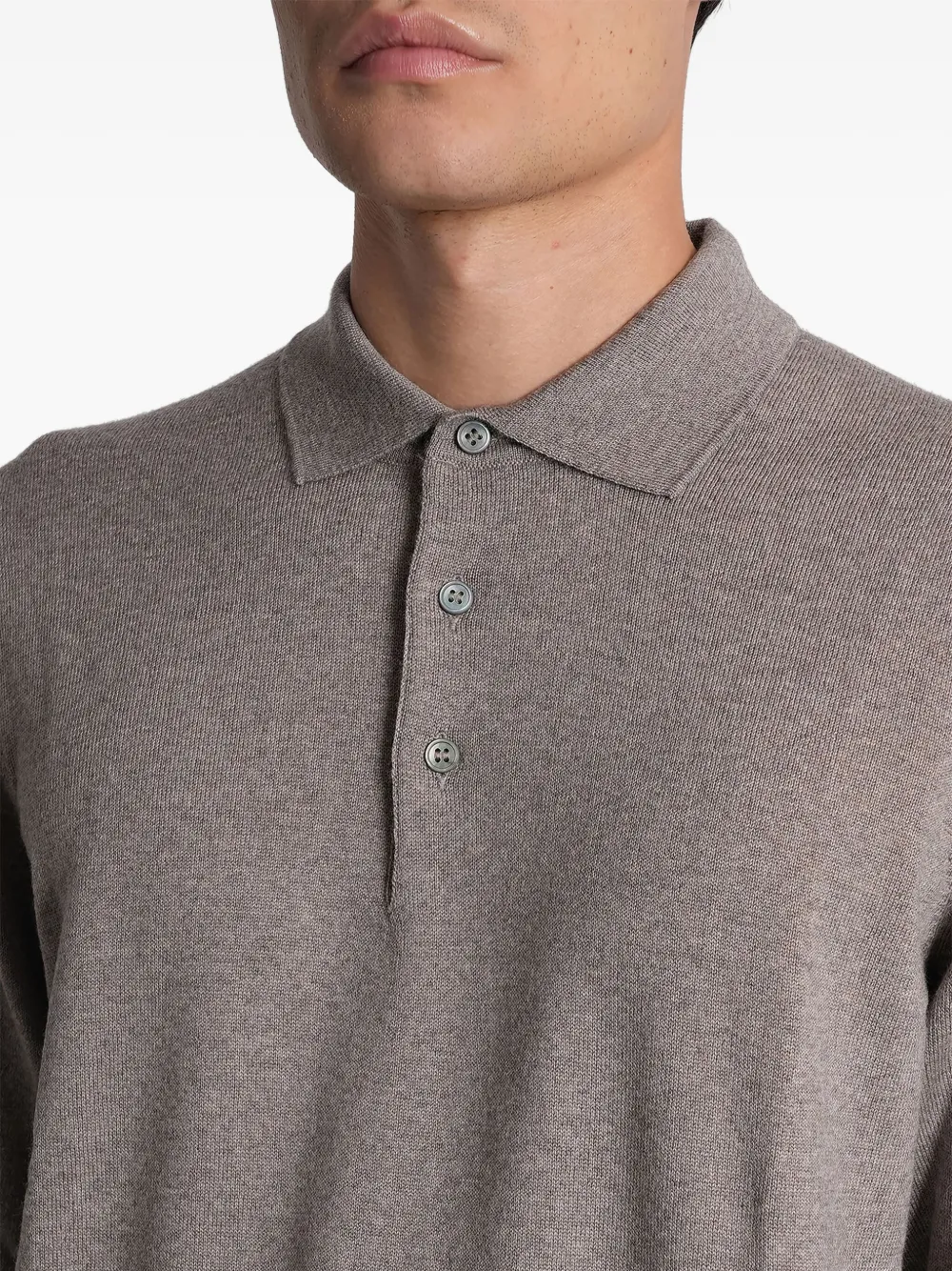 Tagliatore Poloshirt met knopen Grijs