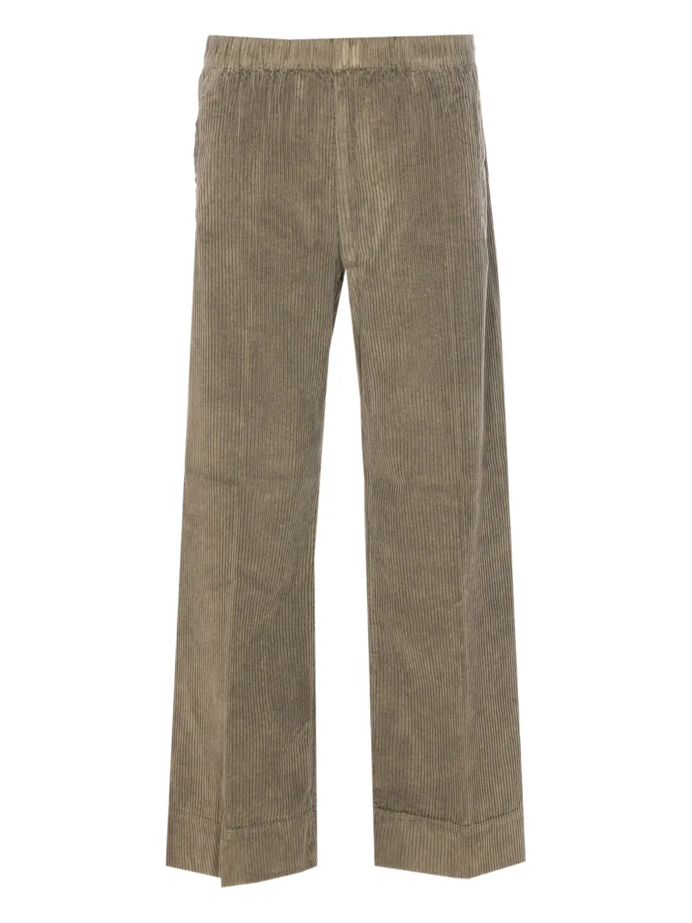 TRUE AVENUE elasticated-waist corduroy trousers | Green | Image 1