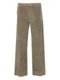 TRUE AVENUE elasticated-waist corduroy trousers - Green
