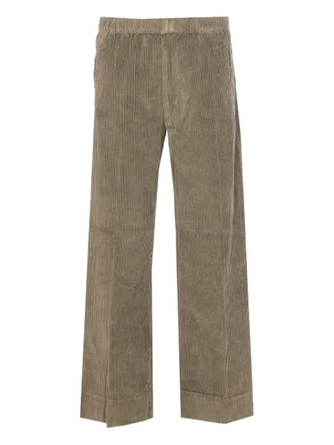 TRUE AVENUE elasticated-waist corduroy trousers