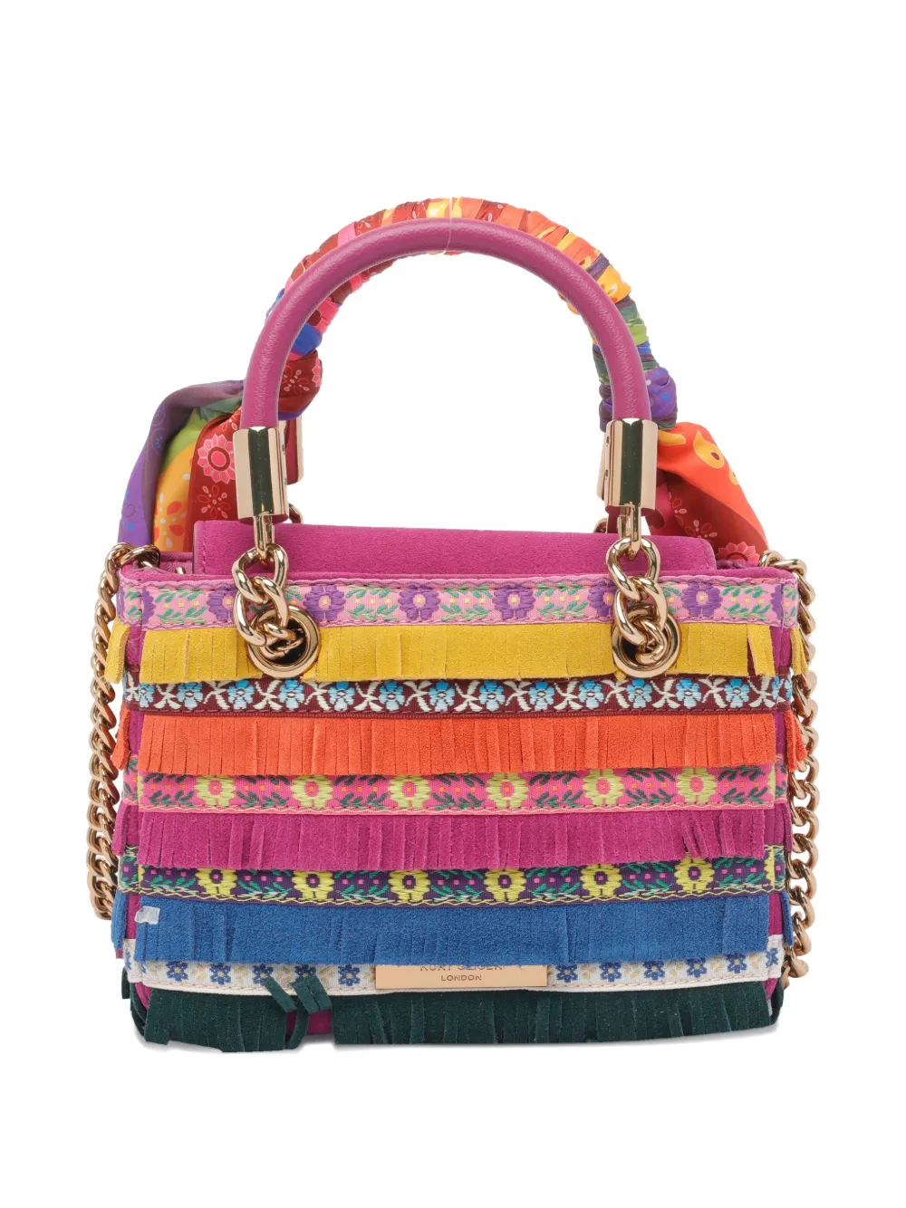 Kurt Geiger Mini Square Kensington Tote Bag In Pink