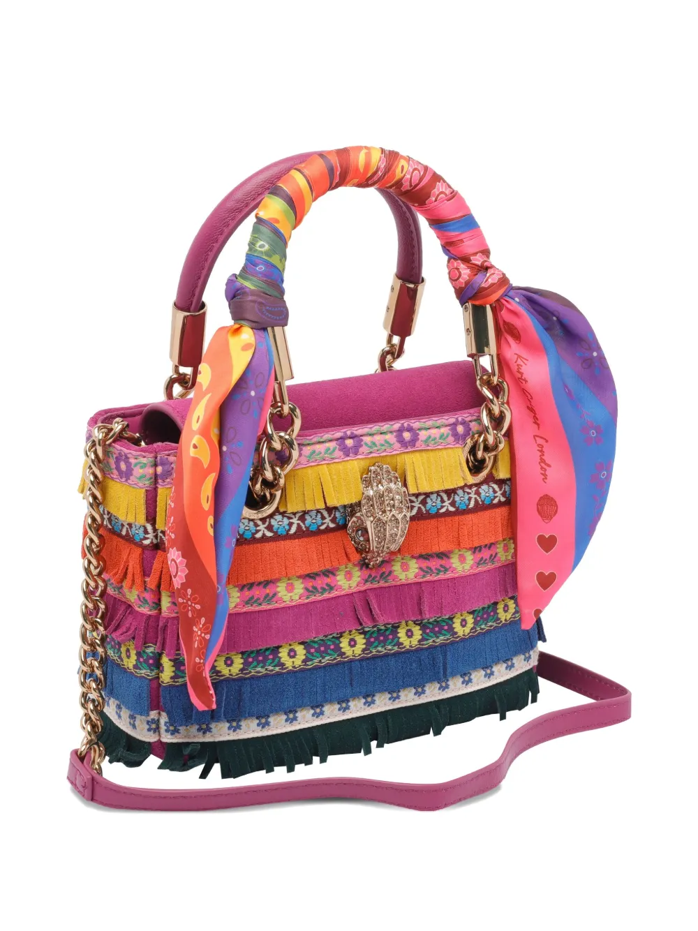 Kurt Geiger Mini Square Kensington Tote Bag In Pink