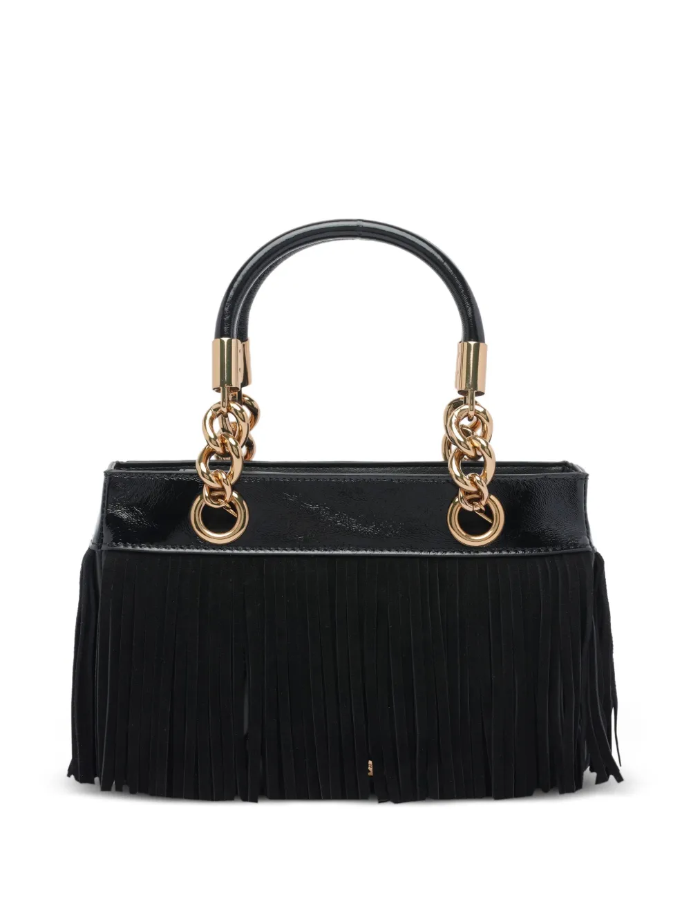 Kurt Geiger London fringe-embellished chain-handle tote bag - Zwart