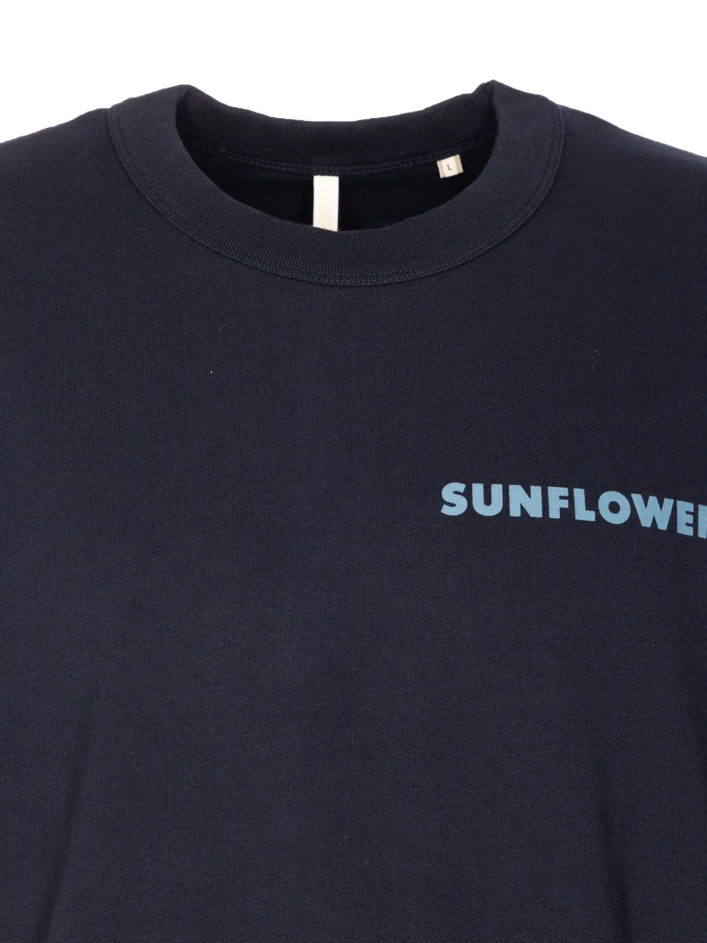 Sunflower logo-print crew-neck T-shirt - Blauw