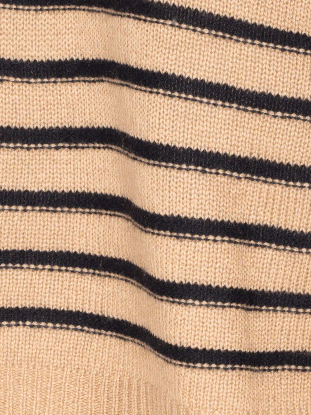 Allude Gestreepte polotop Bruin