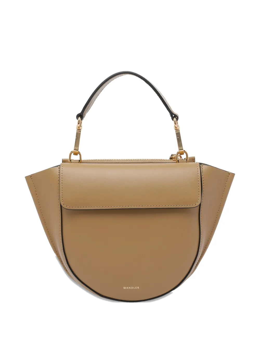 Wandler Mini Hortensia Leather Tote Bag In Brown