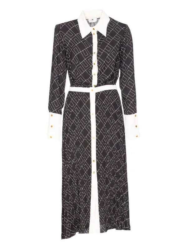 elisabetta franchi shirt dress Stretch cotton mini dress