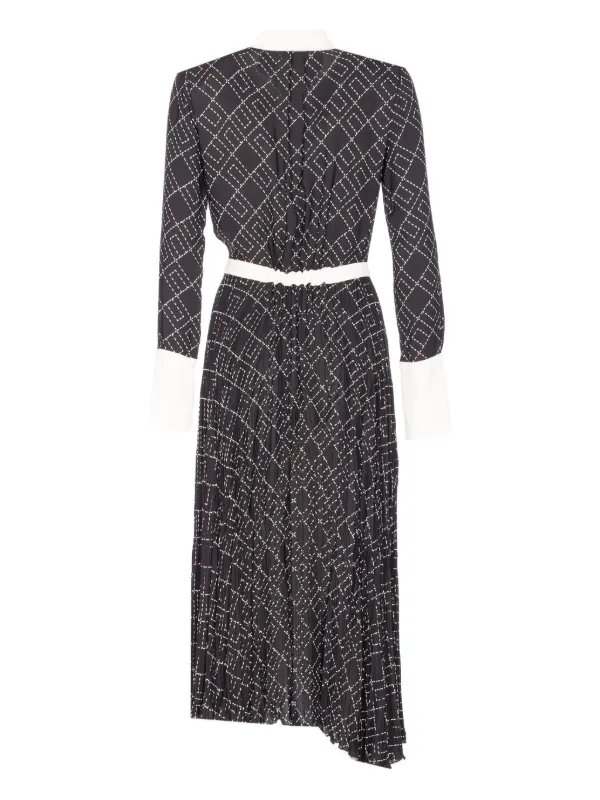 Elisabetta Franchi プリント シャツドレス | ブラック