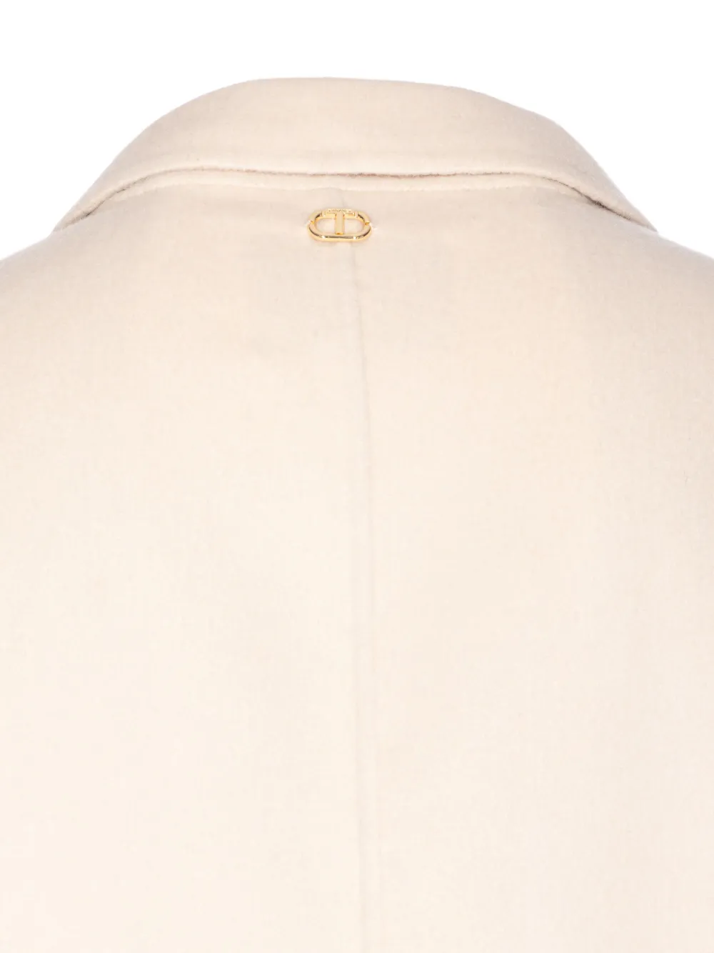 Twinset Button-fastening Single-breasted Coat In Gold