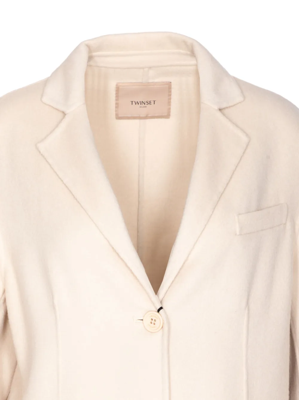 Twinset Button-fastening Single-breasted Coat In Gold
