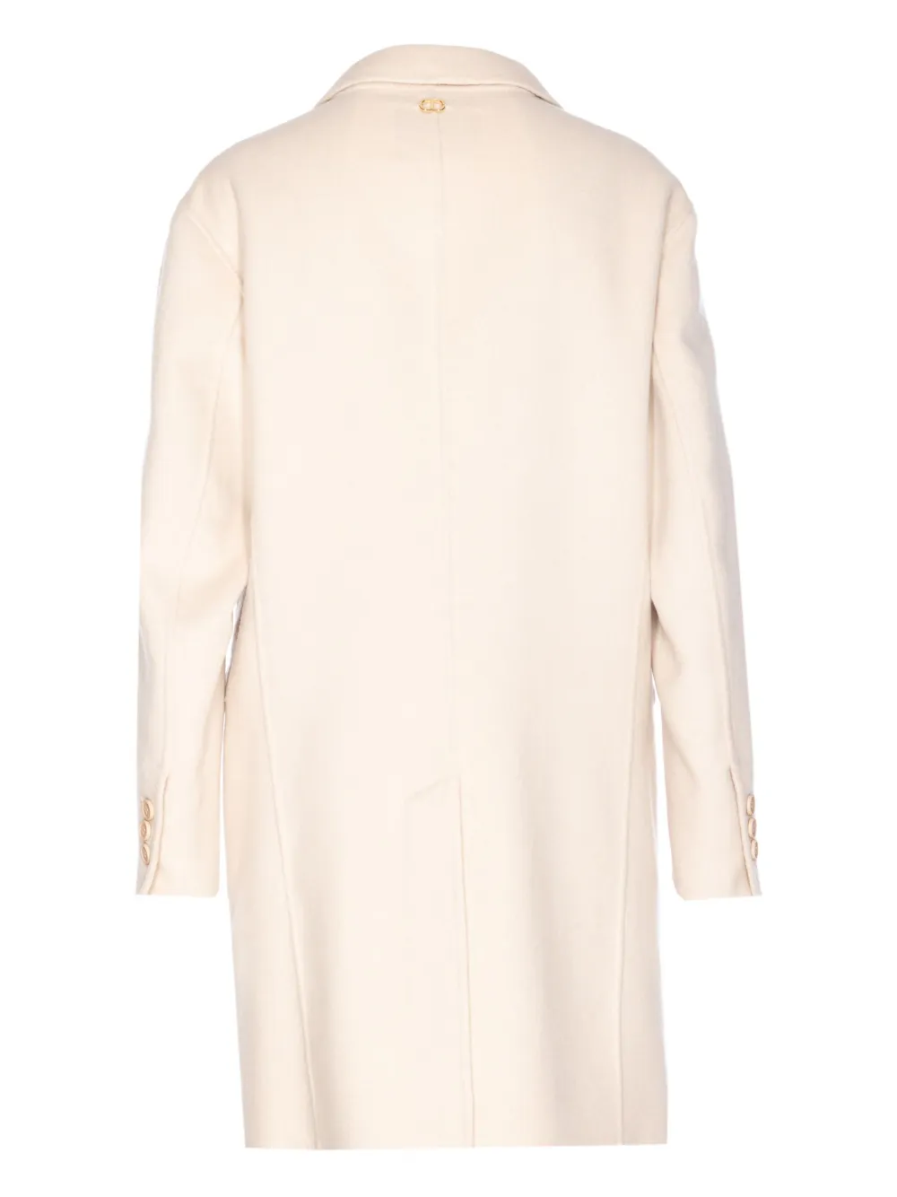 Twinset Button-fastening Single-breasted Coat In Gold