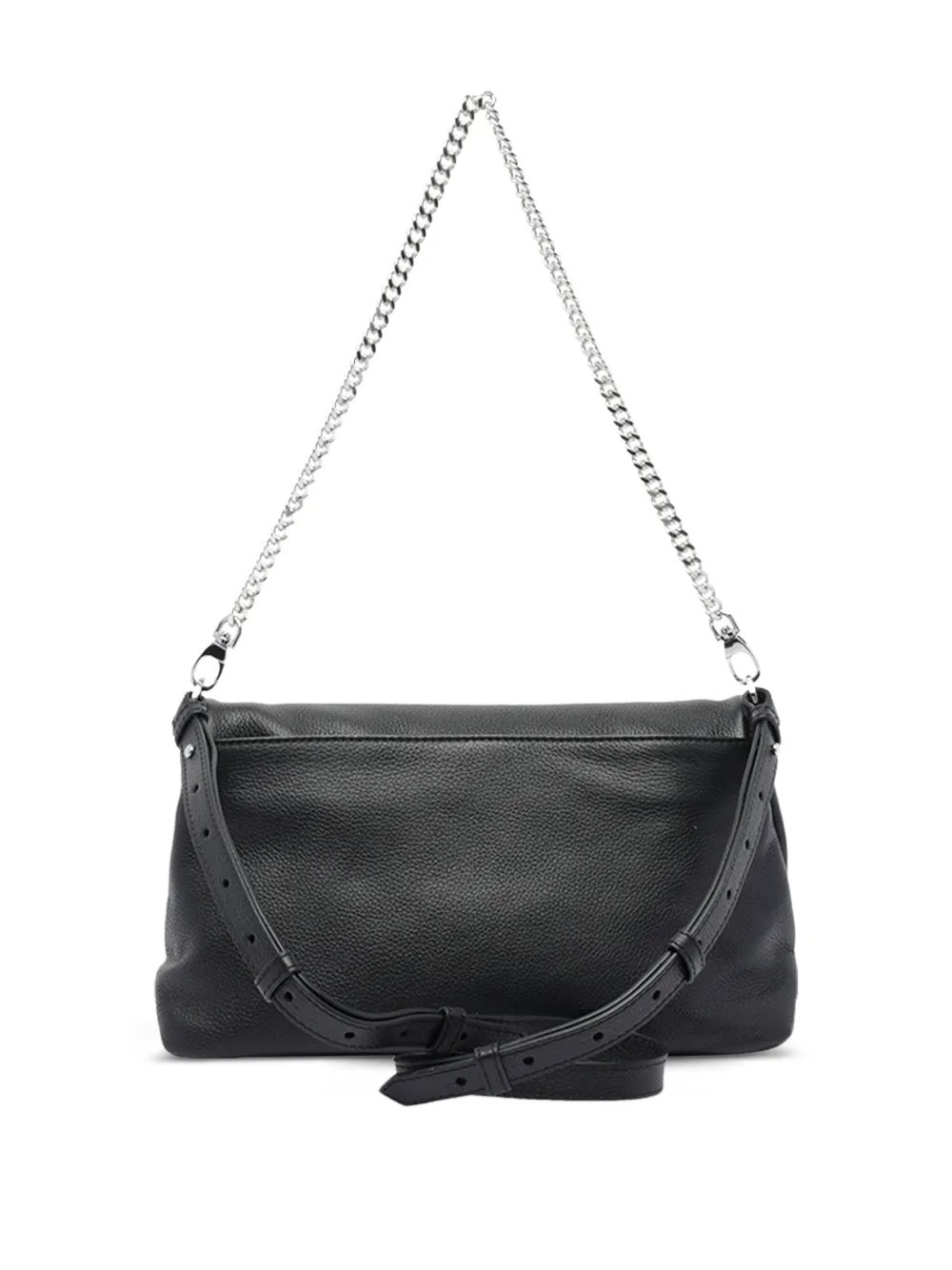 Zadig&Voltaire wings-logo chain-strap shoulder bag Zwart