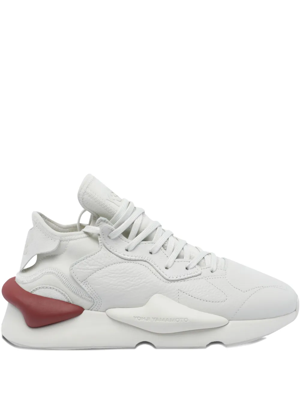 Y-3 Kaiwa leather sneakers White