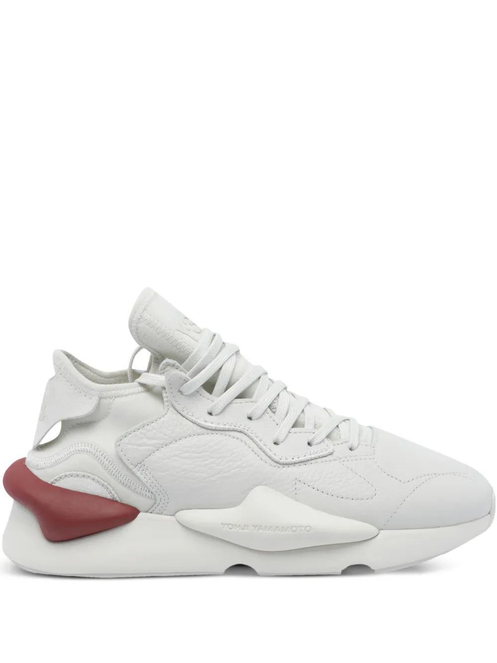 Y-3 Kaiwa leather sneakers White