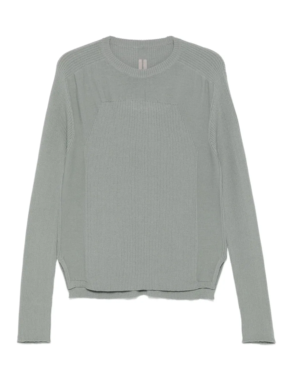 Rick Owens ribbed-panelled sweater | Green | Image 1