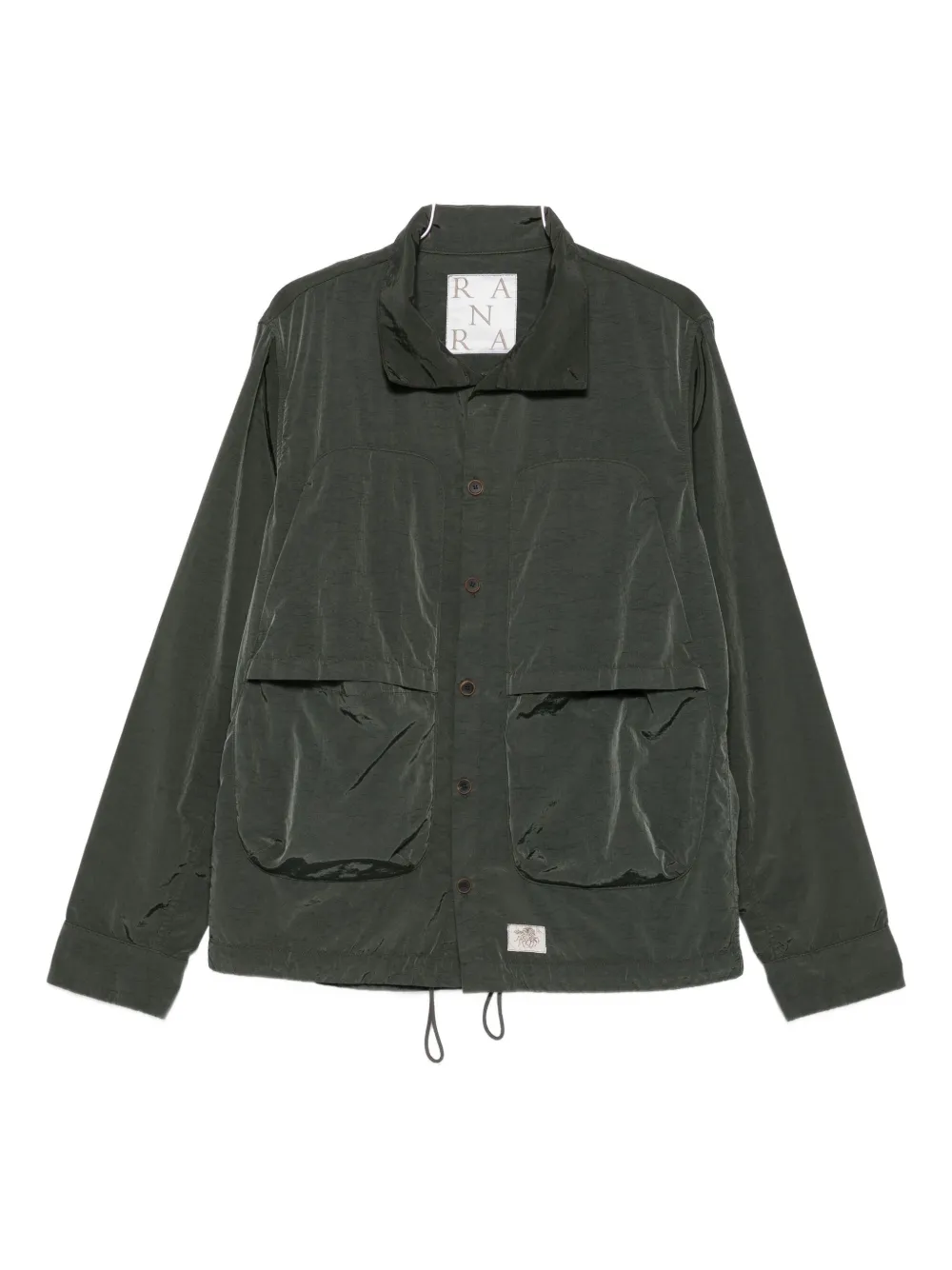 RANRA button-fastening patch-pocket shirt jacket | Green | Image 1