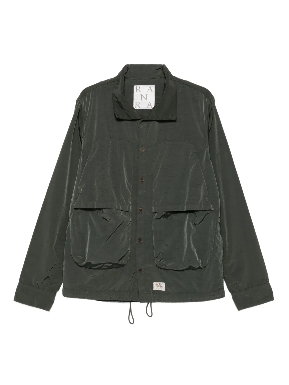 RANRA button-fastening patch-pocket shirt jacket | Green | Image 1