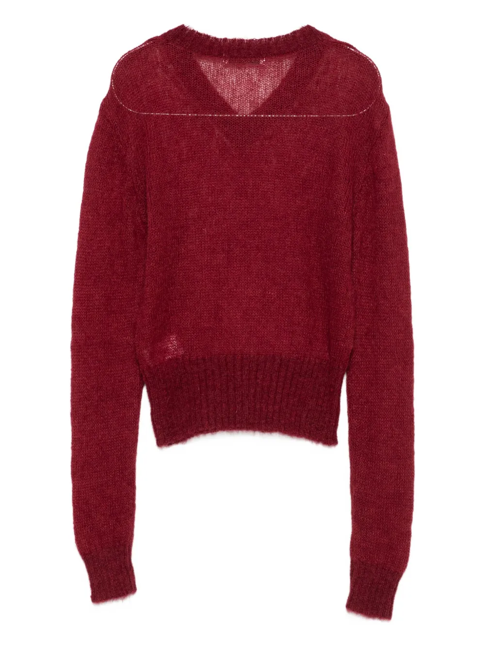 Gimaguas V-neck Mohair Sweater In Red