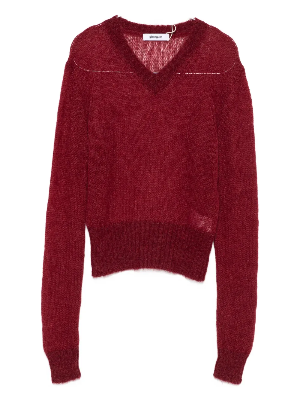 Gimaguas V-neck Mohair Sweater In Red