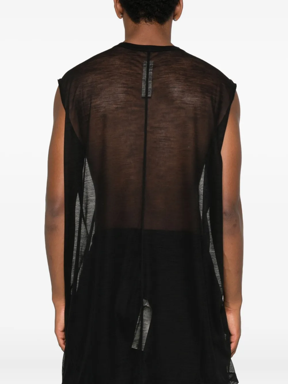 Rick Owens Sleeveless Tank Top In Black