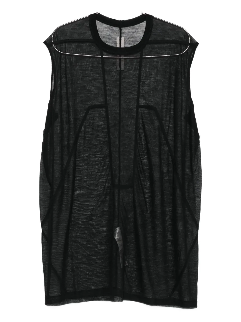 Rick Owens Sleeveless Tank Top In Black