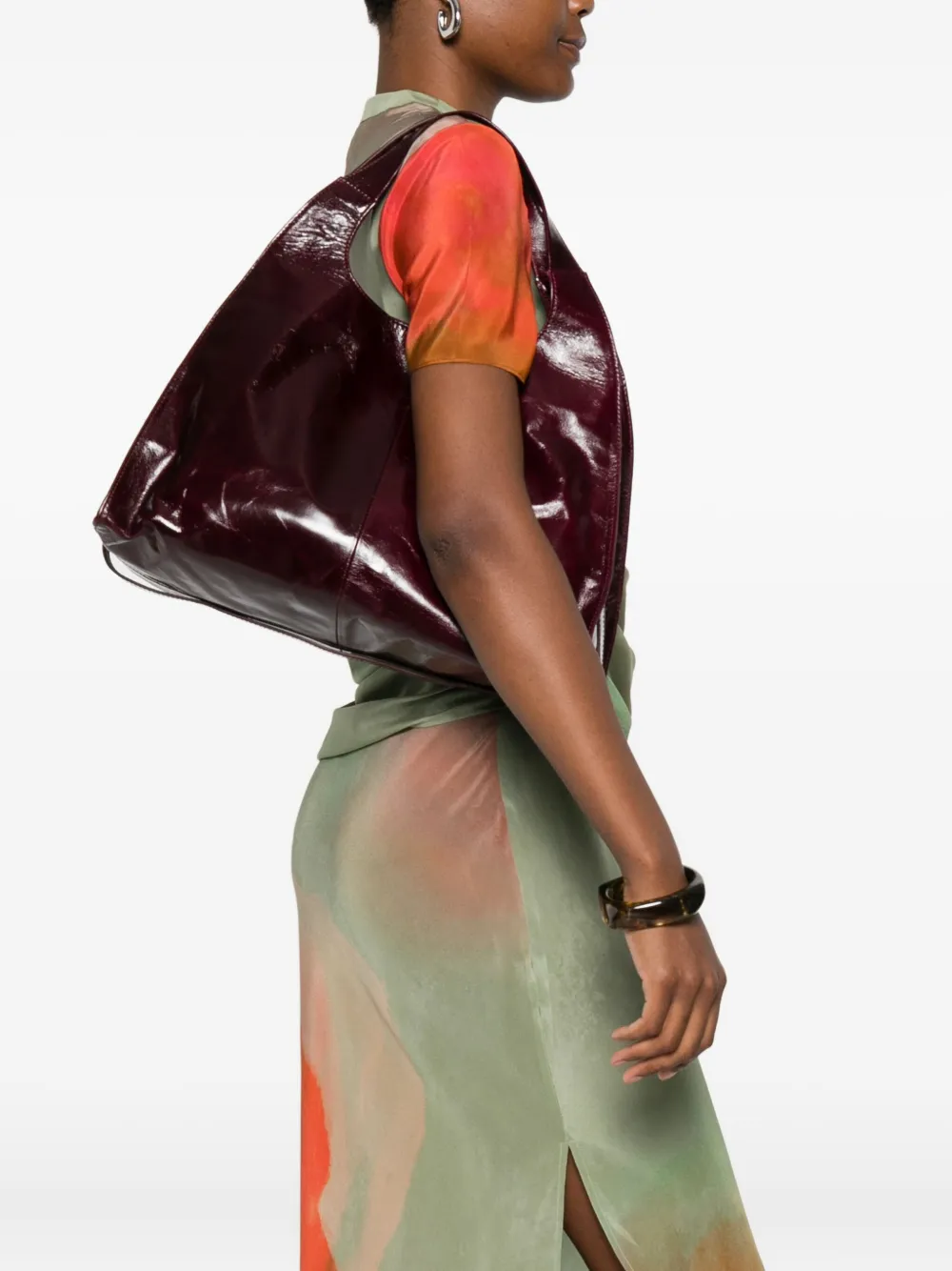 Gimaguas leather tote bag - Rood