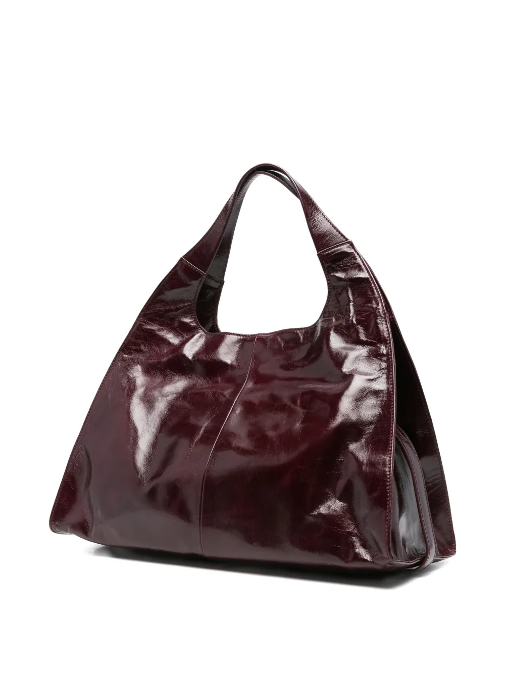 Gimaguas Leather Tote Bag In Red