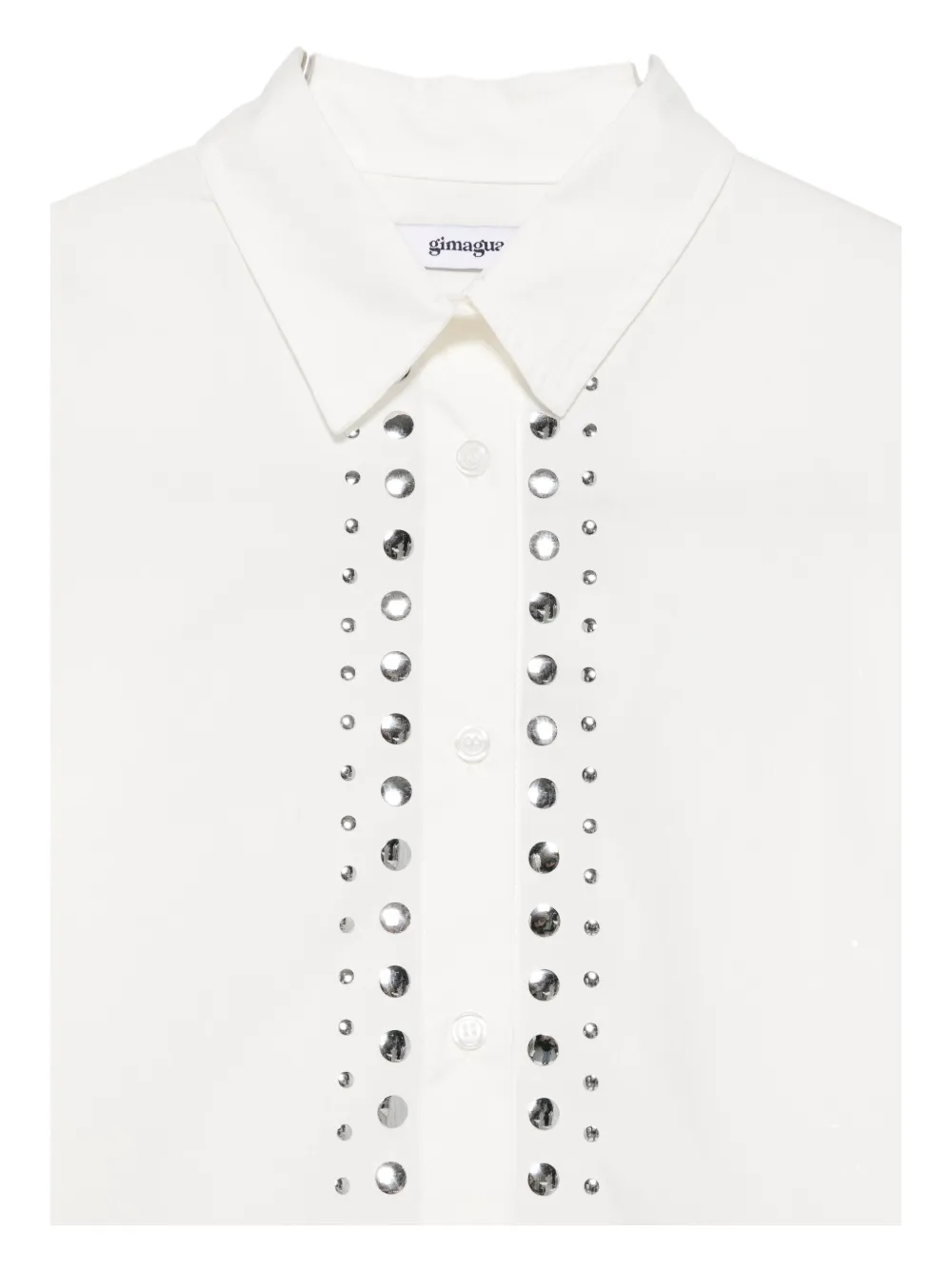 Gimaguas Sky Studded Button-front Shirt In Neutral
