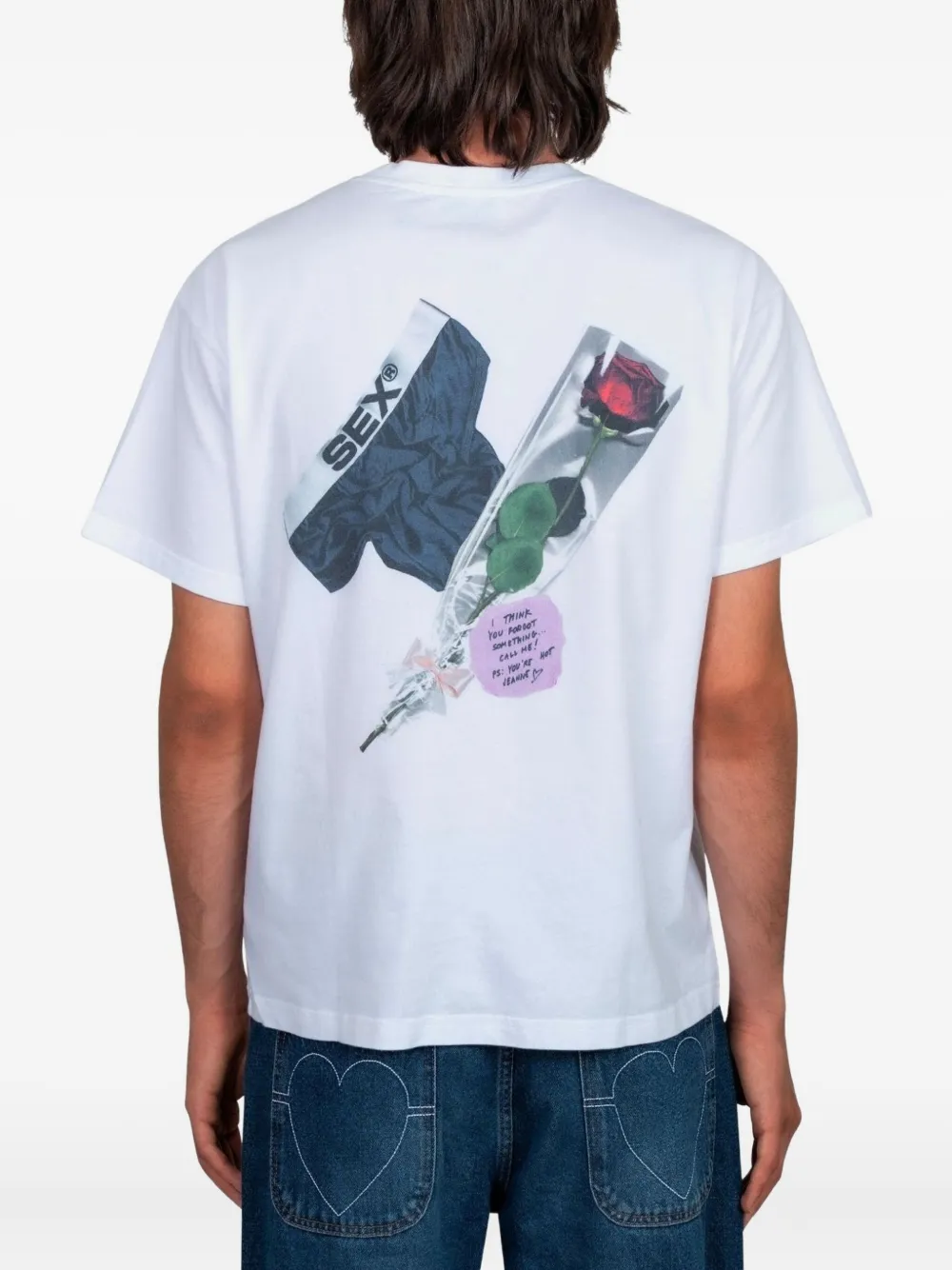 CARNE BOLLENTE T-shirt met grafische print - Wit